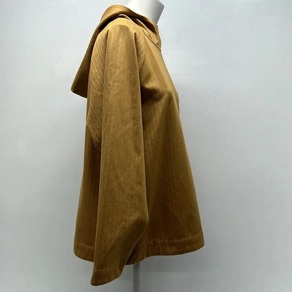 Drole De Monsiuer Hoodie Hooded Sweatshirt Striped Tan White Men's Size XS - Picture 3 of 8